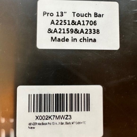 NWT Ibenzer Soft Skin Macbook Pro Case 13" Black NEVER OPENED - Picture 6 of 6